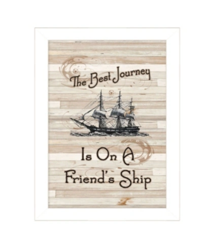 Trendy Decor 4u Friendship Journey By Millwork Engineering, Ready To Hang Framed Print, White Frame, 10" X 14" In Multi