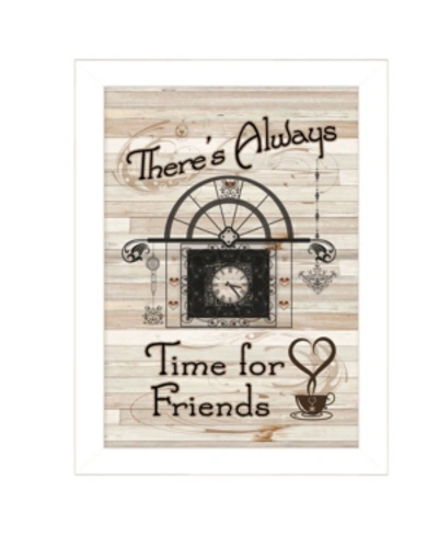 Trendy Decor 4u Time For Friends By Millwork Engineering, Ready To Hang Framed Print, White Frame, 10" X 14" In Multi