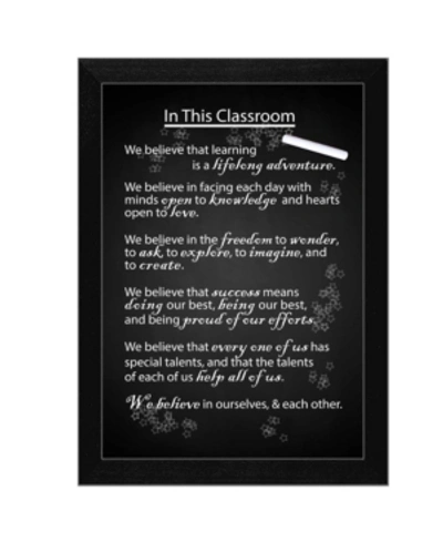 Trendy Decor 4u In The Classroom By Trendy Decor4u, Printed Wall Art, Ready To Hang, Black Frame, 14" X 10" In Multi