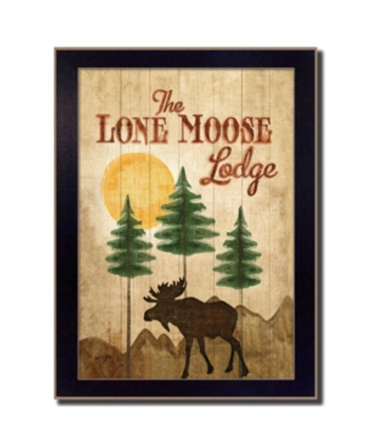 Trendy Decor 4u Lone Moose By Mollie B., Printed Wall Art, Ready To Hang, Black Frame, 10" X 14" In Multi