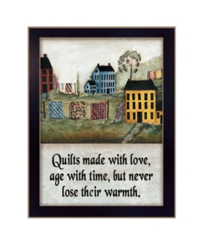 Trendy Decor 4u Quilts Made With Love By Pat Frisher, Printed Wall Art, Ready To Hang, Black Frame, 10" X 14" In Multi