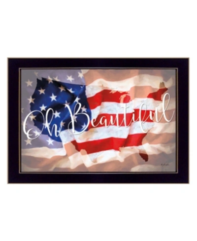Trendy Decor 4u Oh Beautiful America By Lauren Rader, Printed Wall Art, Ready To Hang, Black Frame, 21" X 15" In Multi