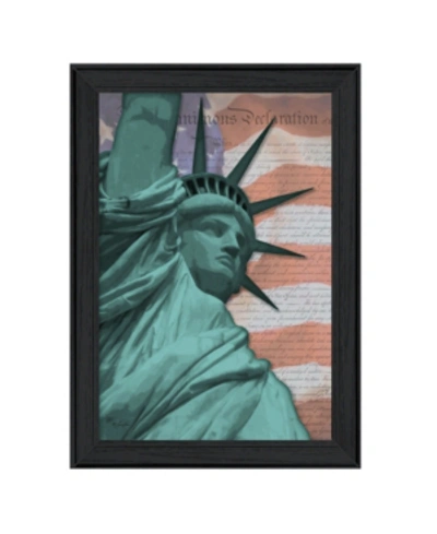 Trendy Decor 4u Lady Liberty By Lauren Rader, Printed Wall Art, Ready To Hang, Black Frame, 15" X 21" In Multi