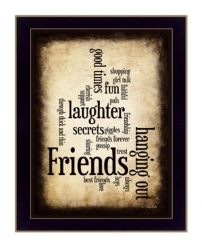 Trendy Decor 4u Friends I By Susan Ball, Printed Wall Art, Ready To Hang, Black Frame, 14" X 10" In Multi