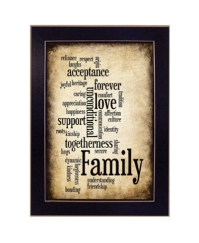 Trendy Decor 4u Family I By Susan Ball, Printed Wall Art, Ready To Hang, Black Frame, 14" X 10" In Multi