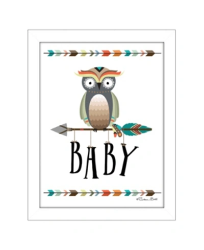 Trendy Decor 4u Owl Baby By Susan Boyer, Printed Wall Art, Ready To Hang, White Frame, 14" X 18" In Multi