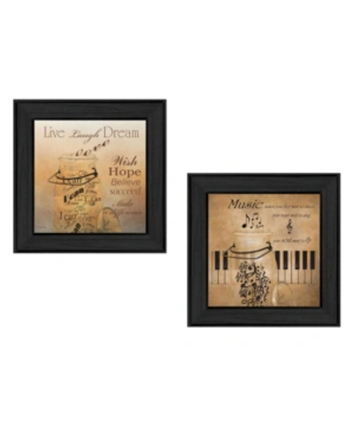 Trendy Decor 4u Music Collection By Robin-lee Vieira, Printed Wall Art, Ready To Hang, Black Frame, 14" X 14" In Multi
