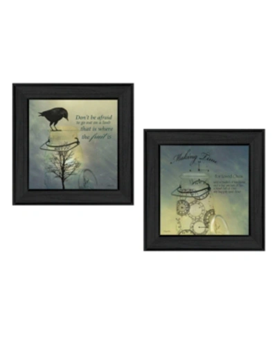 Trendy Decor 4u Glass Jars Collection By Robin-lee Vieira, Printed Wall Art, Ready To Hang, Black Frame, 28" X 14" In Multi