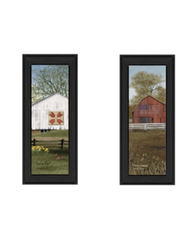 Trendy Decor 4u Country Barns Collection By Billy Jacobs, Printed Wall Art, Ready To Hang, Black Frame, 8" X 20" In Multi