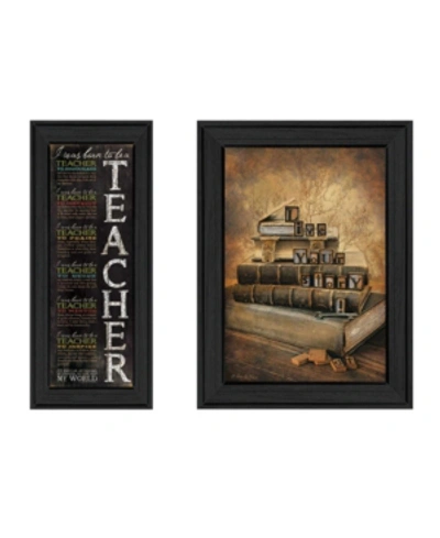 Trendy Decor 4u School Collection By R. Vieira And P. Britton, Printed Wall Art, Ready To Hang, Black Frame, 22" X 2 In Multi