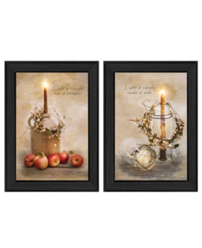 Trendy Decor 4u Light A Candle Collection By Robin-lee Vieira, Printed Wall Art, Ready To Hang, Black Frame, 21" X 1 In Multi