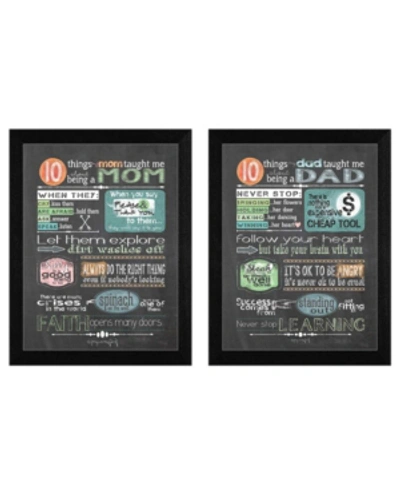 Trendy Decor 4u Reminders From Mom And Dad Collection By Tonya Crawford, Printed Wall Art, Ready To Hang, Black Fram In Multi