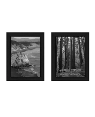 Trendy Decor 4u Strength Collection By Trendy Decor4u, Printed Wall Art, Ready To Hang, Black Frame, 20" X 14" In Multi