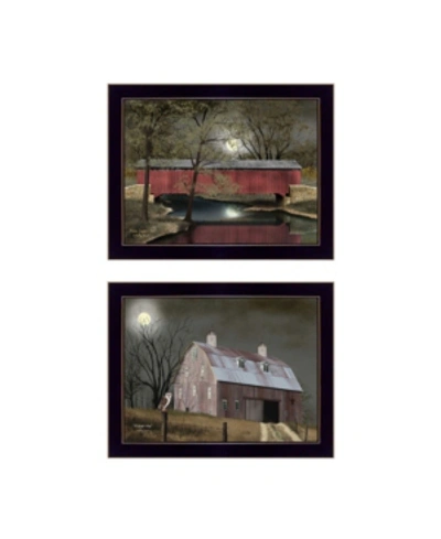 Trendy Decor 4u Midnight Moon Collection By Billy Jacobs, Printed Wall Art, Ready To Hang, Black Frame, 28" X 18" In Multi