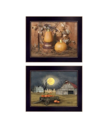 Trendy Decor 4u Pumpkin Space Harvest Collection By Billy Jacobs, Printed Wall Art, Ready To Hang, Black Frame, 18" In Multi