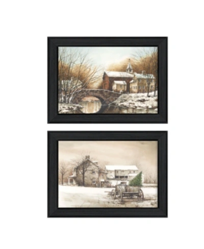 Trendy Decor 4u Winter Reflections Collection By John Rossini, Printed Wall Art, Ready To Hang, Black Frame, 54" X 2 In Multi