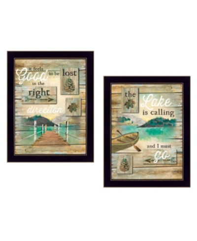 Trendy Decor 4u Lost In The Right Direction Collection By Marla Rae, Printed Wall Art, Ready To Hang, Black Frame, 2 In Multi