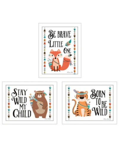 Trendy Decor 4u Be Brave Little One Collection By Susan Boyer, Printed Wall Art, Ready To Hang, White Frame, 18" X 1 In Multi