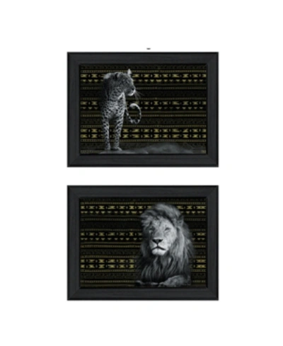 Trendy Decor 4u Elegant Wildlife Collection By Dee Dee, Printed Wall Art, Ready To Hang, Black Frame, 38" X 15" In Multi