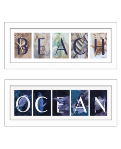 Trendy Decor 4u Ocean/beach Collection By Robin-lee Vieira, Printed Wall Art, Ready To Hang, White Frame, 20" X 8" In Multi