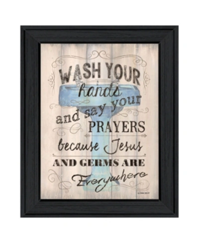 Trendy Decor 4u Bathroom Humor By Debbie Dewitt, Ready To Hang Framed Print, Black Frame, 15" X 19" In Multi