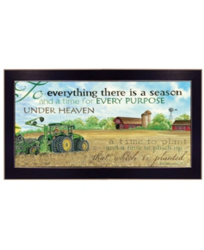 Trendy Decor 4u To Everything Season By Cindy Jacobs, Ready To Hang Frame Print, Black Frame, 26" X 14" In Multi
