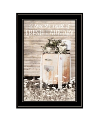 Trendy Decor 4u Fresh Laundry By Lori Deiter, Ready To Hang Framed Print, Black Frame, 15" X 21" In Multi