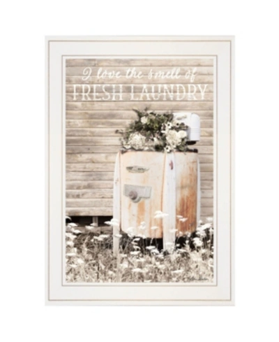 Trendy Decor 4u Fresh Laundry By Lori Deiter, Ready To Hang Framed Print, White Frame, 15" X 21" In Multi