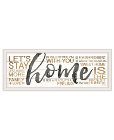 Trendy Decor 4u Home By Marla Rae, Ready To Hang Framed Print, White Frame, 39" X 15" In Multi