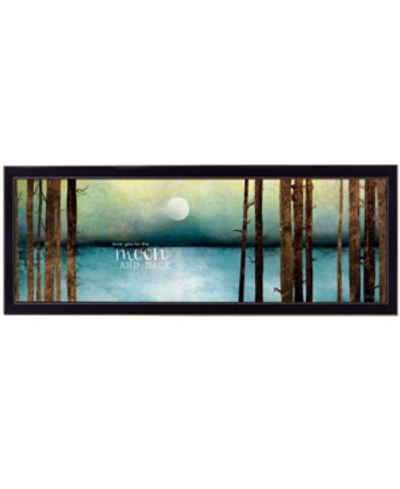 Trendy Decor 4u Love You To The Moon And Back By Marla Rae, Ready To Hang Framed Print, Black Frame, 39" X 15" In Multi