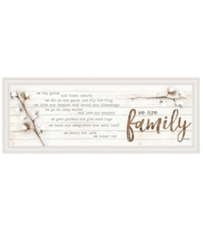 Trendy Decor 4u We Are Family By Marla Rae, Ready To Hang Framed Print, White Frame, 39" X 15" In Multi
