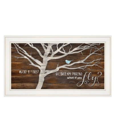 Trendy Decor 4u What If You Fly By Marla Rae, Ready To Hang Framed Print, White Frame, 27" X 15" In Multi