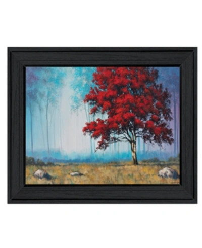 Trendy Decor 4u Red Tree By Tim Gagnon, Ready To Hang Framed Print, Black Frame, 19" X 15" In Multi