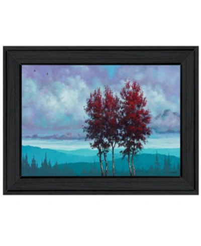 Trendy Decor 4u Two Red Trees By Tim Gagnon, Ready To Hang Framed Print, Black Frame, 21" X 15" In Multi