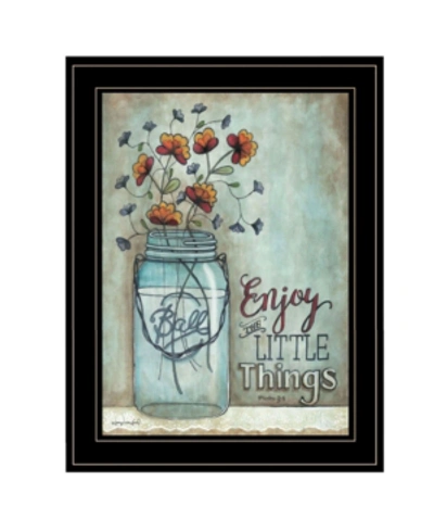 Trendy Decor 4u Enjoy The Little Things By Tonya Crawford, Ready To Hang Framed Print, Black Frame, 15" X 19" In Multi