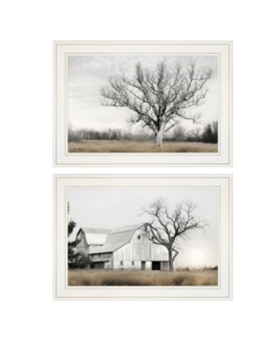 Trendy Decor 4u Ohio Fields I 2-piece Vignette By Lori Deiter, White Frame, 21" X 15" In Multi