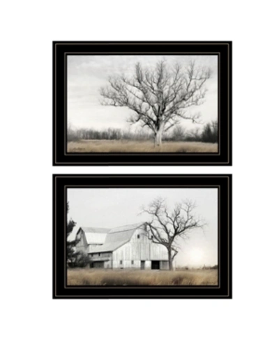 Trendy Decor 4u Ohio Fields I 2-piece Vignette By Lori Deiter, Black Frame, 21" X 15" In Multi