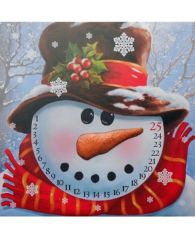 Trendy Decor 4u Lighted Canvas: Snowman Advent Calendar, 16" X 20" In Multi
