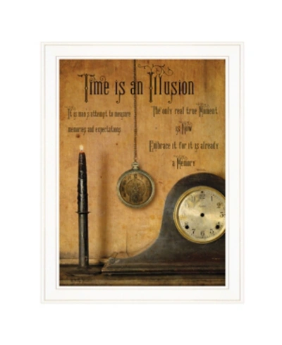 Trendy Decor 4u Time Is An Illusion By Billy Jacobs, Ready To Hang Framed Print, White Frame, 21" X 27" In Multi