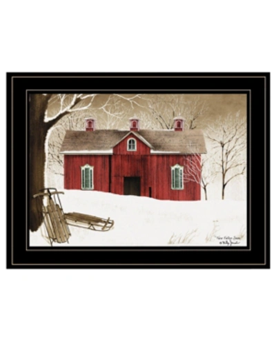 Trendy Decor 4u New Fallen Snow By Billy Jacobs, Ready To Hang Framed Print, Black Frame, 19" X 15" In Multi