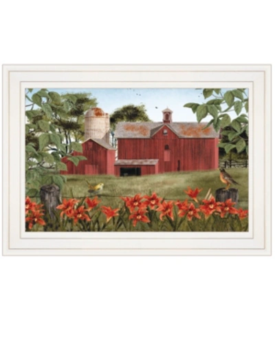 Trendy Decor 4u Summer Days By Billy Jacobs, Ready To Hang Framed Print, White Frame, 15" X 11" In Multi