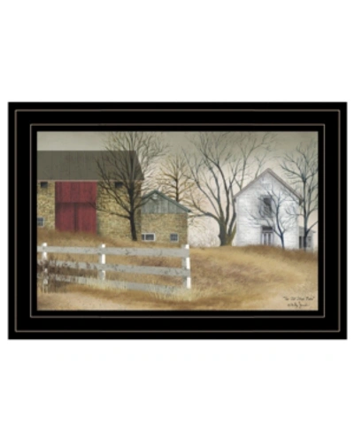 Trendy Decor 4u The Old Stone Barn By Billy Jacobs, Ready To Hang Framed Print, Black Frame, 15" X 11" In Multi