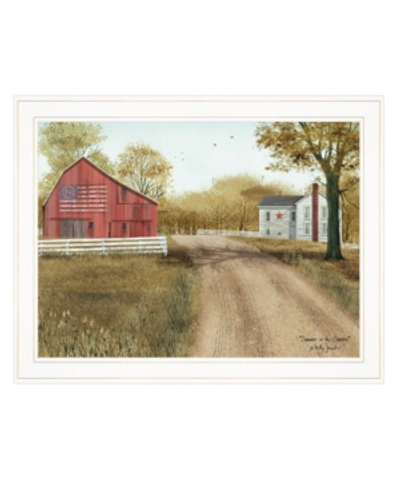 Trendy Decor 4u Summer In The Country By Billy Jacobs, Ready To Hang Framed Print, White Frame, 27" X 21" In Multi