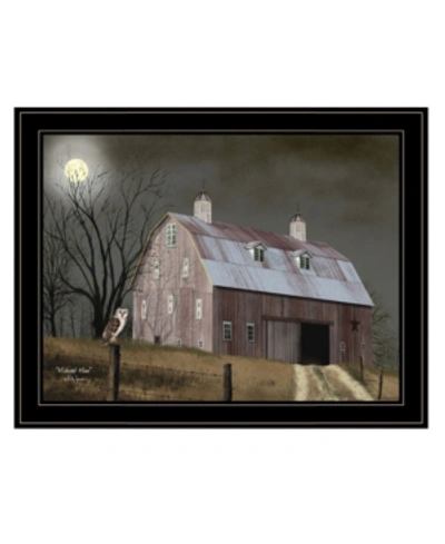 Trendy Decor 4u Midnight Moon By Billy Jacobs, Ready To Hang Framed Print, Black Frame, 27" X 21" In Multi