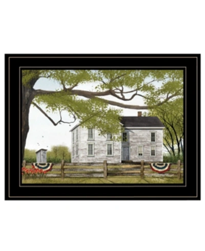Trendy Decor 4u Sweet Summertime House By Billy Jacobs, Ready To Hang Framed Print, Black Frame, 19" X 15" In Multi