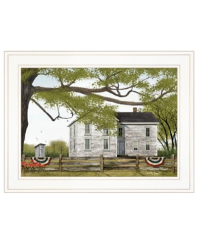 Trendy Decor 4u Sweet Summertime House By Billy Jacobs, Ready To Hang Framed Print, White Frame, 19" X 15" In Multi