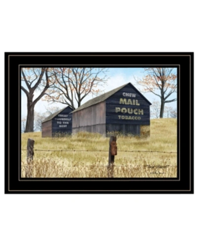 Trendy Decor 4u Treat Yourself Mail Pouch Barn By Billy Jacobs, Ready To Hang Framed Print, Black Frame, 19" X 15" In Multi