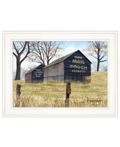 Trendy Decor 4u Treat Yourself Mail Pouch Barn By Billy Jacobs, Ready To Hang Framed Print, White Frame, 19" X 15" In Multi