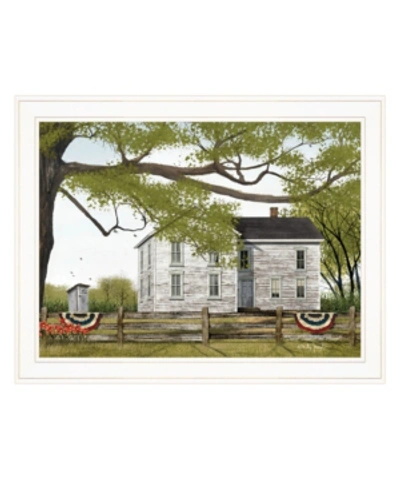 Trendy Decor 4u Sweet Summertime House By Billy Jacobs, Ready To Hang Framed Print, White Frame, 27" X 21" In Multi