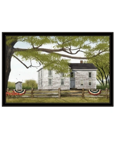 Trendy Decor 4u Sweet Summertime House By Billy Jacobs, Ready To Hang Framed Print, Black Frame, 38" X 26" In Multi